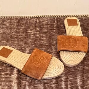 NWOB Tory Burch Espadrille Slides Sandals 6